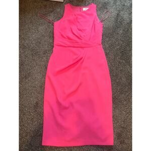 Badgley Mischka Collection Hot Pink Work
Wear Dress Twist Detail  Waist size 4